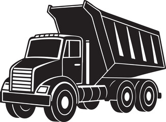 Heavy dump truck silhouette 