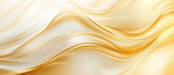 Luxurious golden satin fabric with flowing folds and radiant hue