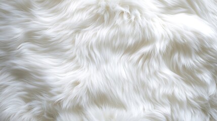 White long fiber soft fur background. Wool textute, fluffy blanket.