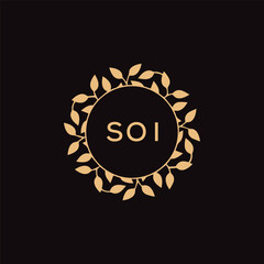 SOI letter logo design .
