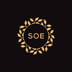Fototapeta premium SOE letter logo design .