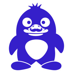 Penguin Mustache Sir Mr. Beard Cool Facial Hair Design Lover Art Vector Illustration Card T-Shirt Poster Sticker Graphic Print Decorative Drawing Isolated Logo Decoration Symbol Creative Cool Style
