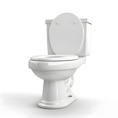 White toilet isolated on a white background, sanitary ceramic