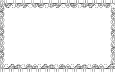 Vector Black and White Boarder designs for Frame and page decoration