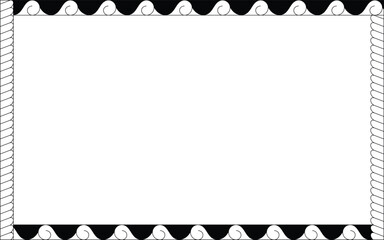 Vector Black and White Boarder designs for Frame and page decoration