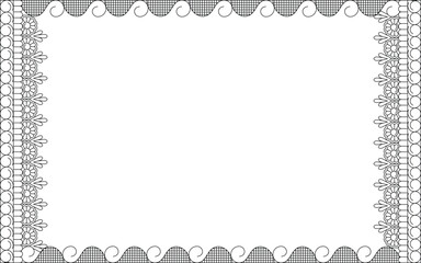 Vector Black and White Boarder designs for Frame and page decoration