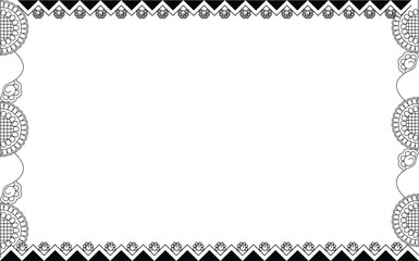 Vector Black and White Boarder designs for Frame and page decoration