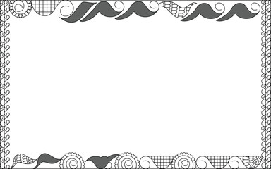 Vector Black and White Boarder designs for Frame and page decoration