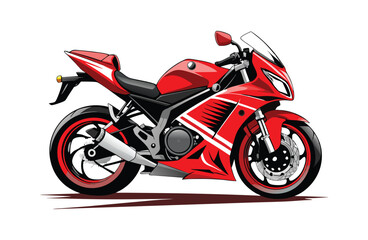 Obraz premium red motorcycle isolated,