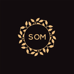 SOM letter logo design .