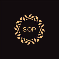 SOP letter logo design .
