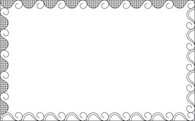 Vector Black and White Boarder designs for Frame and page decoration