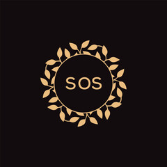 SOS letter logo design .
