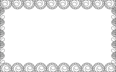 Vector Black and White Boarder designs for Frame and page decoration