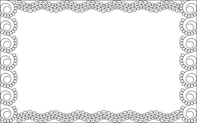 Vector Black and White Boarder designs for Frame and page decoration