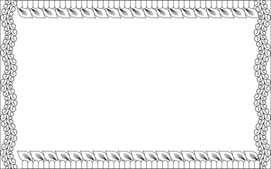 Vector Black and White Boarder designs for Frame and page decoration