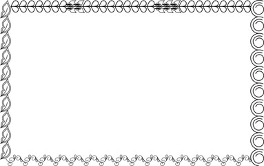 Vector Black and White Boarder designs for Frame and page decoration
