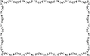 Vector Black and White Boarder designs for Frame and page decoration