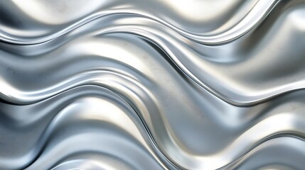 Fototapeta premium Abstract silver wave background texture.
