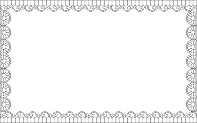 Vector Black and White Boarder designs for Frame and page decoration