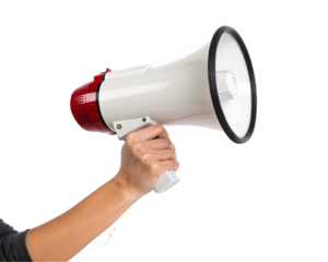 Loudspeaker Announcement Communication Public Address System Person Hand