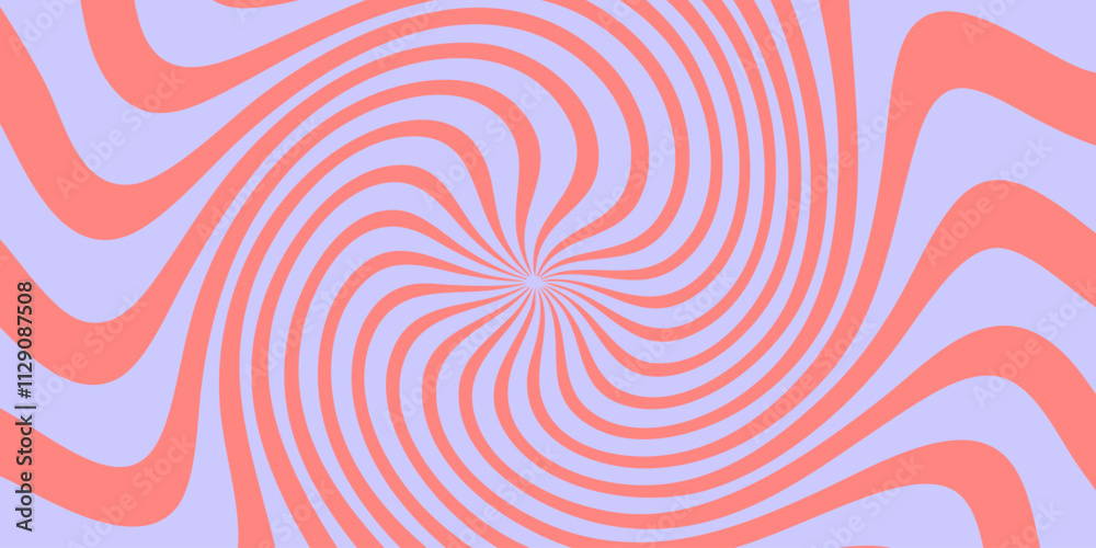Poster cool groovy sun rays texture. psychedelic abstract pattern illustration. retro shine background.