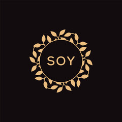 Naklejka premium SOY letter logo design .