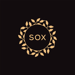 SOX letter logo design .