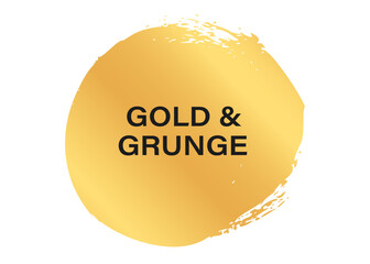 Vector Paint Brush Splash Golden Grunge Stroke