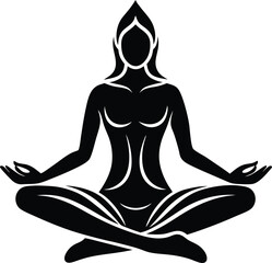 yoga icon silhouette art