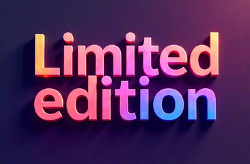 "Limited edition" inscription. For use in graphic design.