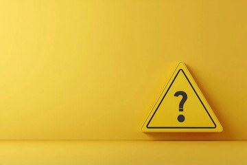 Yellow Triangle Question Mark Sign Uncertainty Inquiry FAQ