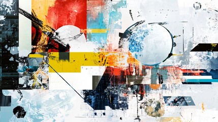 Abstract Art Composition: A Symphony of Colors and Textures