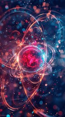 An awe-inspiring image set in outer space with a central glowing sphere surrounded by a protective barrier, evoking wonder and energy.