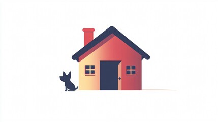 Modern Dog House Icon Vector Isolated on White Background