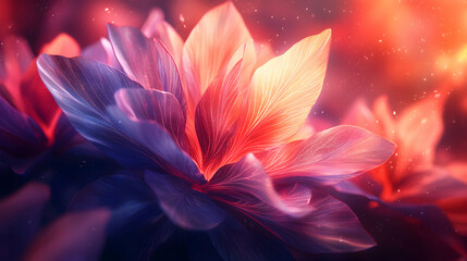 Luminous Flower Petals in Vibrant Hues