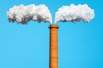 A clear and polluted sky divided by a single line, visually contrasting the results of tackling and ignoring the greenhouse effect