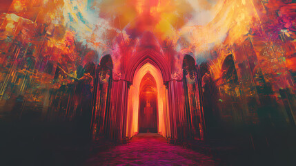 Fototapeta premium Secret rapture of the church. generative ai. Rapture. Illustration