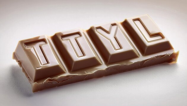 Delicious Chocolate Bar with TTYL Inscription