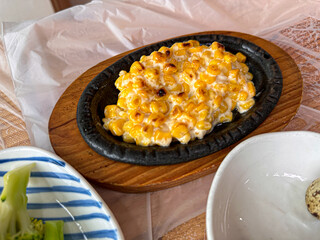 korean side dish. corn cheese