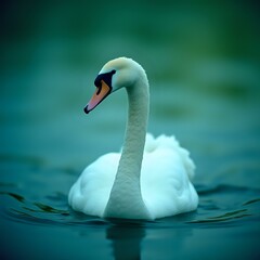 Obraz premium swan on the water