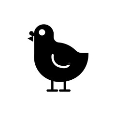 Chick icon Flat vector set outline