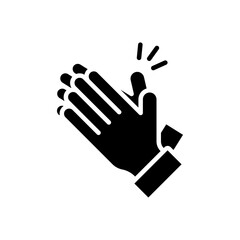 Clap icon Flat vector set outline