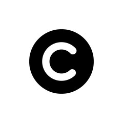 Fototapeta premium Copyright icon Flat vector set outline
