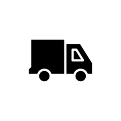 Delivery Van icon Flat vector set outline