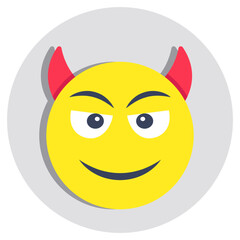 Premium download icon of evil Face