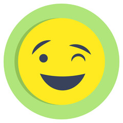Perfect design icon of winking face