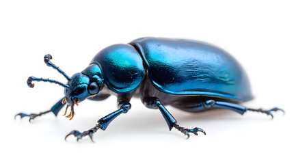 Naklejka premium Stunning Macro Photography of a Colorful Metallic Beetle Showcasing Nature's Wonders