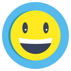 An icon design of laughing emoji