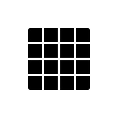 Grid icon Flat vector set outline